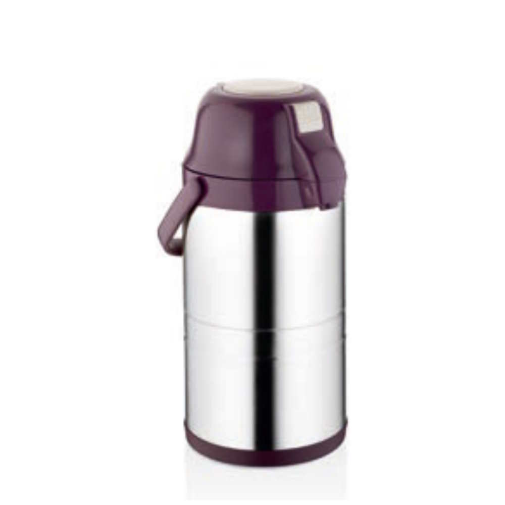 FROM THE WHOLESALE FACTORY-DOUBLE DECK-STEEL BASE-COLD-HOT STORAGE-GLASS-INOX THERMOS (RLX3.5L)