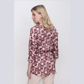 Patterned Chiffon Blouse -READY WOMEN'S CLOTHING WHOLESALE ready-made women's wholesale clothing women's clothing wholesale Turkish textile apparel